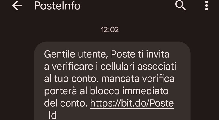 SMS postepay: attenzione alla truffa