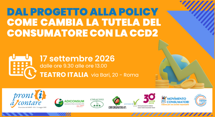 Pronti a contare. Evento finale il 17 settembre a Roma: dal progetto alle nuove regole della CCD2